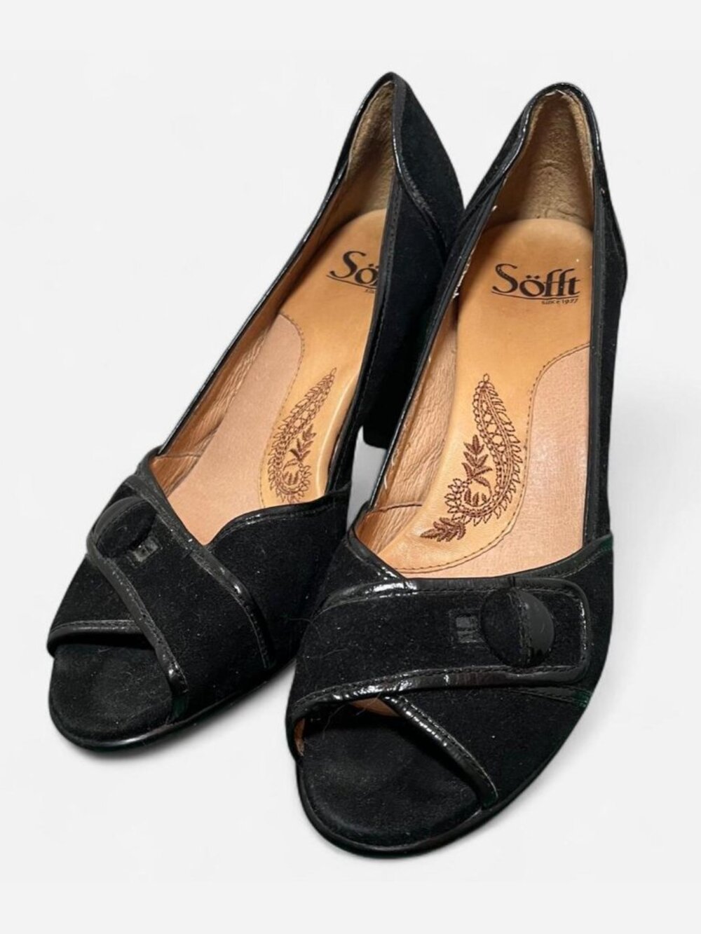 Sofft Black Suede Heels